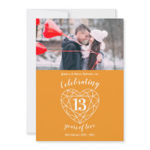 Citrine hart jubileum 13 jaar foto oranje