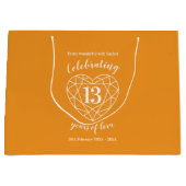 Citrine Jubileum 13 jaar gepersonaliseerd Groot Cadeauzakje (Voorkant)