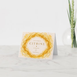 Citrine November Geboortesteen Bedankkaart