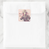 Citrine thank you anime vierkante sticker (Tas)
