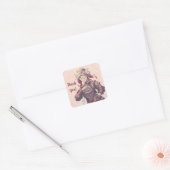 Citrine thank you anime vierkante sticker (Envelop)