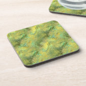 Citrine Yellow Glassy Texture Bier Onderzetter (Linkerzijde)