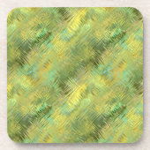 Citrine Yellow Glassy Texture Bier Onderzetter (Voorkant)