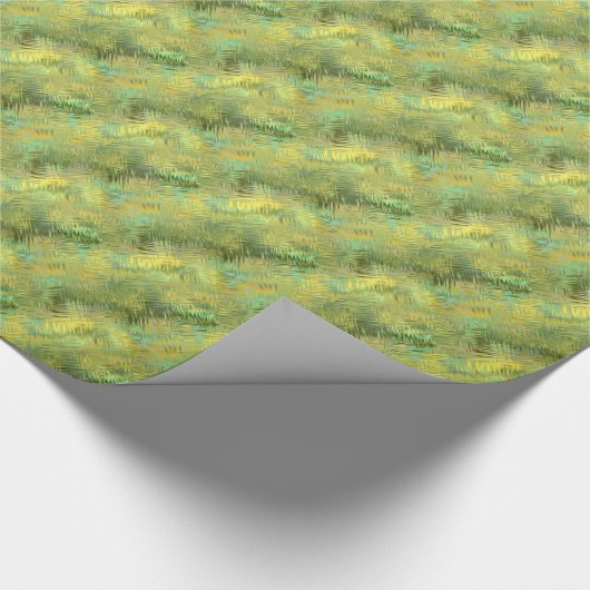 Citrine Yellow Glassy Texture Cadeaupapier (Hoek)