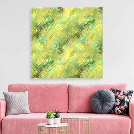 Citrine Yellow Glassy Texture Canvas Afdruk (Insitu (Woonkamer))