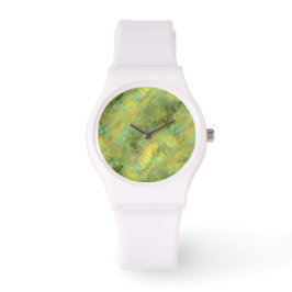 Citrine Yellow Glassy Texture Horloge