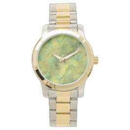 Citrine Yellow Glassy Texture Horloge