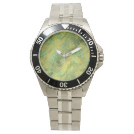 Citrine Yellow Glassy Texture Horloge