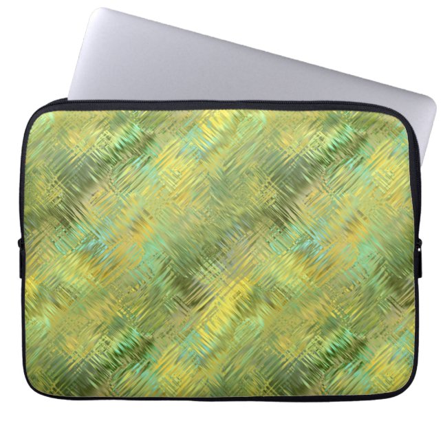 Citrine Yellow Glassy Texture Laptop Sleeve (Voorkant)
