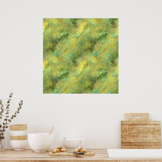 Citrine Yellow Glassy Texture Poster (Keuken)