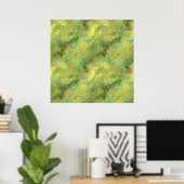 Citrine Yellow Glassy Texture Poster (Thuiskantoor)