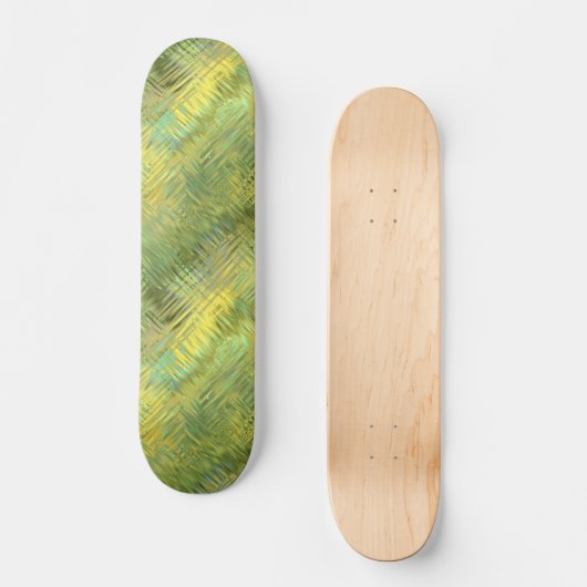 Citrine Yellow Glassy Texture Skateboard (Voorkant)
