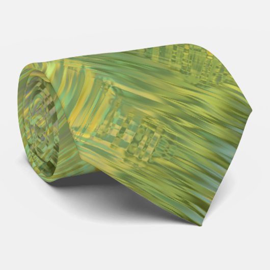 Citrine Yellow Glassy Texture Stropdas (Opgerold)