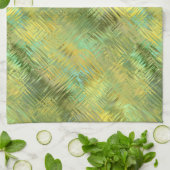 Citrine Yellow Glassy Texture Theedoek (Gevouwen)