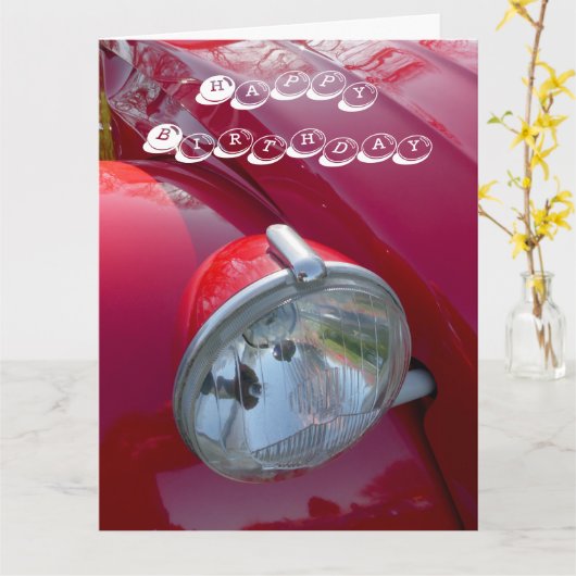 Citroë 2CV,  franse auto. Kaart (Gele Bloem)