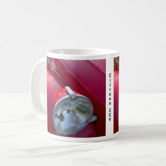 Citroë 2CV,  franse auto. Koffiemok (Voorkant links)