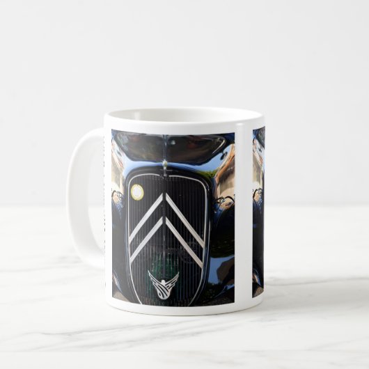 Citroë Traction Avant,  Franse auto. Coffee Koffiemok (Voorkant links)