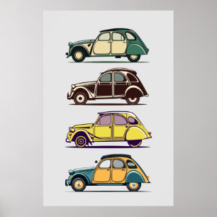 Citroen 2 cv  auto collectie Poster