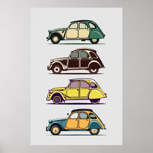 Citroen 2 cv  auto collectie Poster (Voorkant)