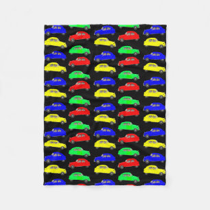 Citroën 2 cv Betegeld Patroon Fleece Deken