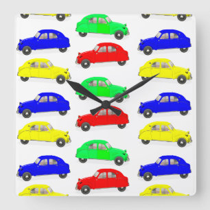 Citroën 2 cv Betegeld Patroon Vierkante Klok