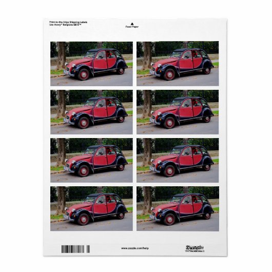 Citroen 2 CV Charleston Etiket (Full Sheet)