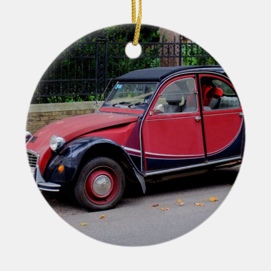 Citroen 2 CV Charleston Keramisch Ornament (Voorkant)