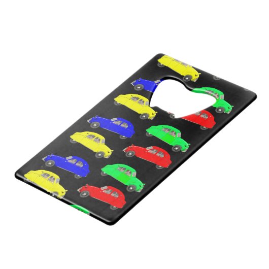Citroen 2 CV Deux Chevaux Creditkaart Flessenopener (Achterkant Gekanteld)