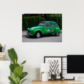 Citroen 2 CV Green Saussente Poster (Thuiskantoor)