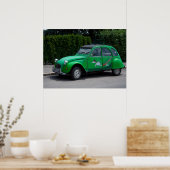 Citroen 2 CV Green Saussente Poster (Keuken)