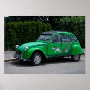Citroen 2 CV Green Saussente Poster