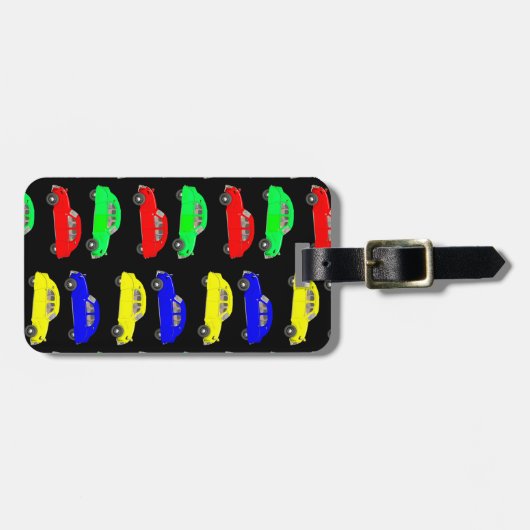 Citroen 2 CV met zijspan Bagagelabel (Voorkant horizontaal)