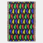 Citroen 2 CV met zijspan Deken (Voorkant Verticaal)