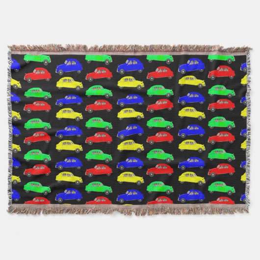 Citroen 2 CV met zijspan Deken (Voorkant)