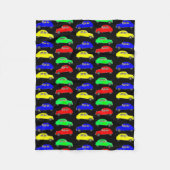 Citroen 2 CV met zijspan Fleece Deken (Voorkant)