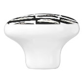 Citroen 2 CV met zijspan Keramische Knop (Zijkant)