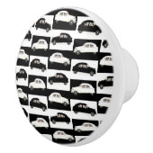 Citroen 2 CV met zijspan Keramische Knop (Rechts)