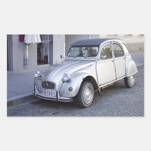 Citroën 2 CV Rechthoekige Sticker (Voorkant)