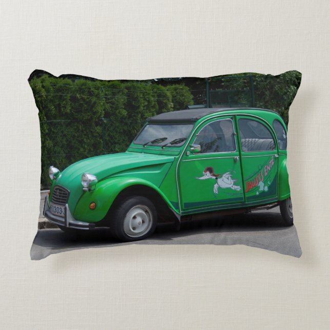 Citroen 2 CV Sauss Ente Decoratief Kussen (Voorkant)