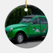 Citroen 2 CV Sauss Ente Keramisch Ornament (Achterkant)