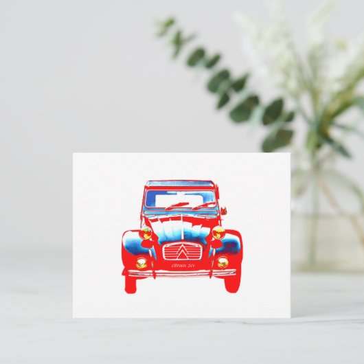 Citroen 2CV 2 Briefkaart (Staand voorkant)