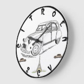 Citroen 2CV Afbeelding wandklok (Hoek)