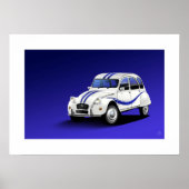 Citroen 2CV Beachcomber Poster Illustratie (Voorkant)