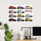 Citroën 2CV, beperkte uitgave Poster (Thuiskantoor)