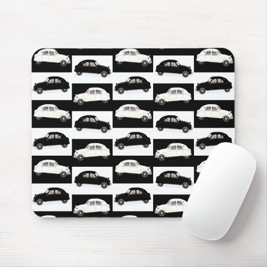 Citroen 2CV Black White Muismat (Met muis)