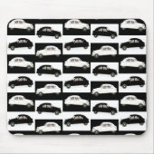 Citroen 2CV Black White Muismat (Voorkant)
