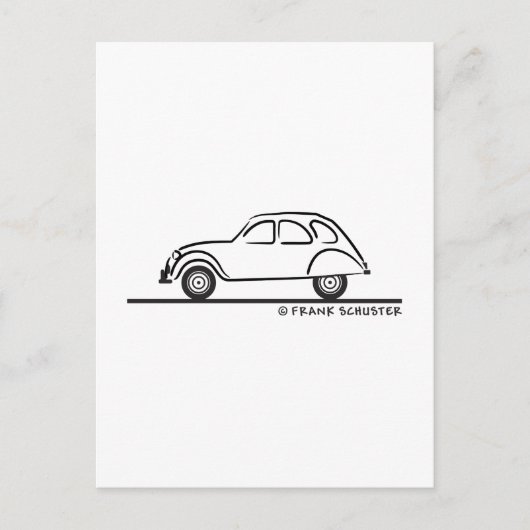 Citroen 2CV Briefkaart (Voorkant)