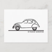 Citroen 2CV Briefkaart (Voorkant)