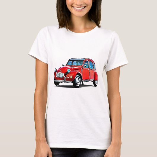 Citroen 2CV Cartoon T-shirt (Voorkant)