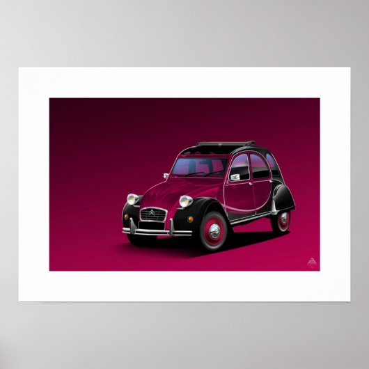 Citroen 2CV Charleston Poster Illustratie (Voorkant)